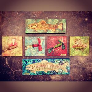 Mixed Media Paintings, Danielle Taylor, Local Color Studio
