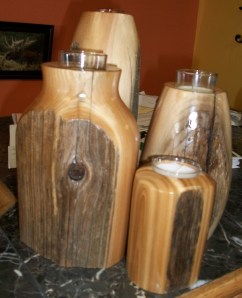 Turned Wooden Vases, Ronald Bassett
