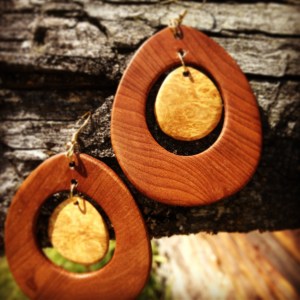 Wood Earrings by Robert Duchardt