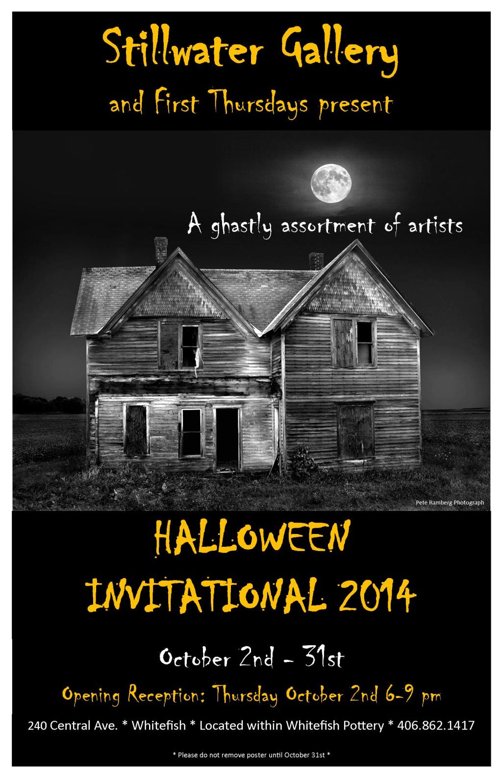 STILLWATER GALLERY PRESENTS A SPOOKTACULAR SHOW FOR THE LAST GALLERY NIGHT OF THE SEASON! DON’T BE AFRAID OF THE&nbsp;ART!