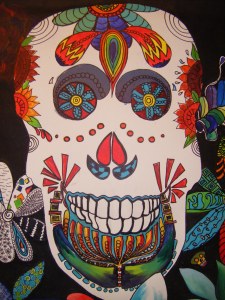 Dia de los Muertos student artwork